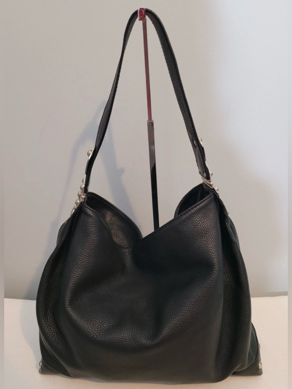 MICHAEL Michael Kors Joplin Hobo Shoulder Bag Black Leather - Picture 3 of 16